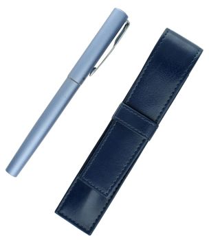 Zestaw Prezentowy Parker Pióro wieczne Vector XL Silver Blue i skórzane etui S0820010 błękit.  Zestaw z piórem i etui na prezent (1).jpg